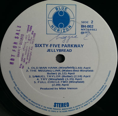 Jellybread - Sixty-Five Parkway Vinyl LP (Used)