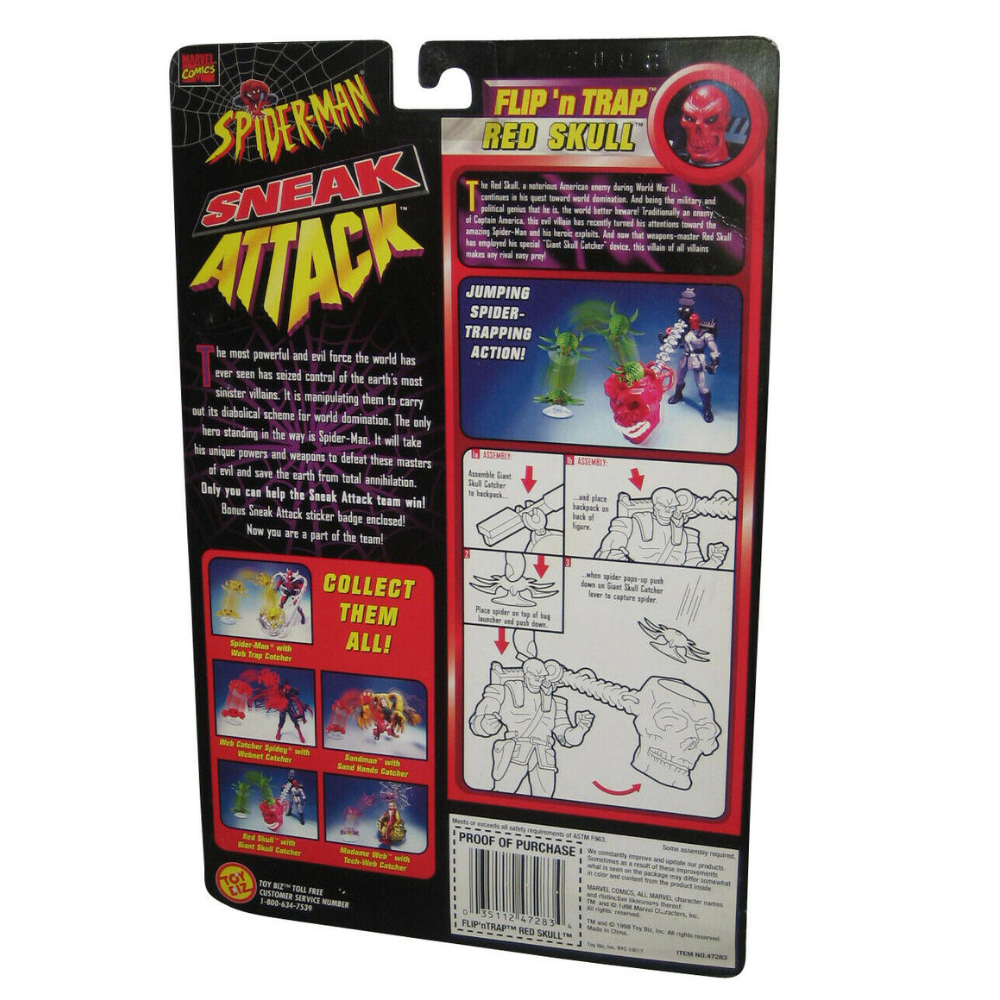 Spider-Man - Red Skull Sneak Attack Flip N' Trap Collectable Figure
