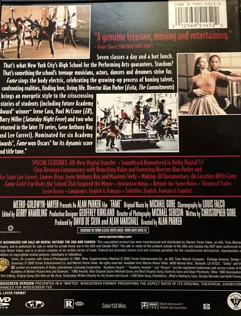 Fame (1980) DVD
