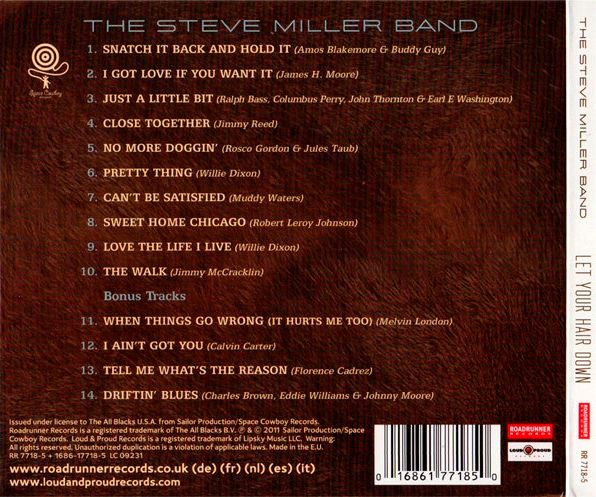 Steve Miller Band – Let Your Hair Down CD + Bonus Tracks (Special Edition Digipak)