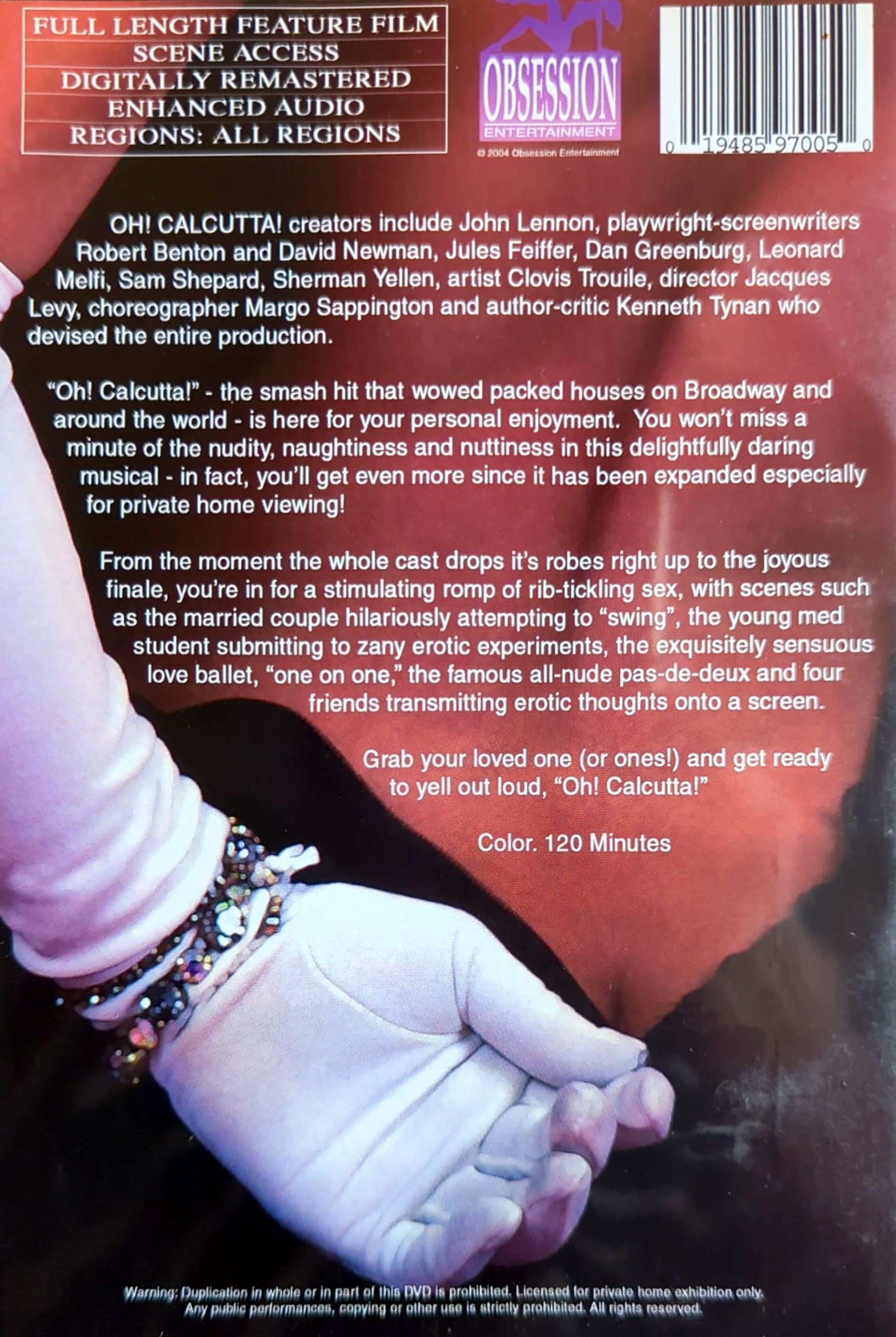 Jacques Levy – Oh  Calcutta! The Original Sensational - The World's Longest Running Erotic Stage Musical DVD