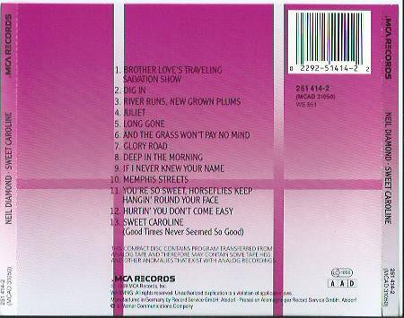 Neil Diamond - Sweet Caroline CD