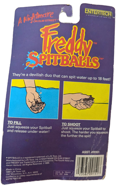 Nightmare On Elm Street - 1989 Entertech Freddy & Victim Spitballs