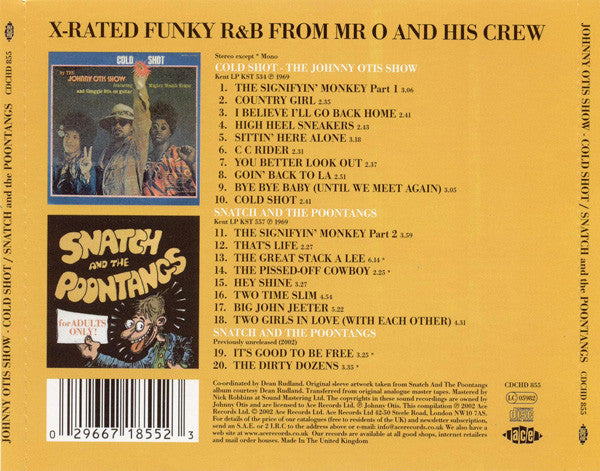 Johnny Otis Show - Cold Shot / Snatch & The Poontangs CD