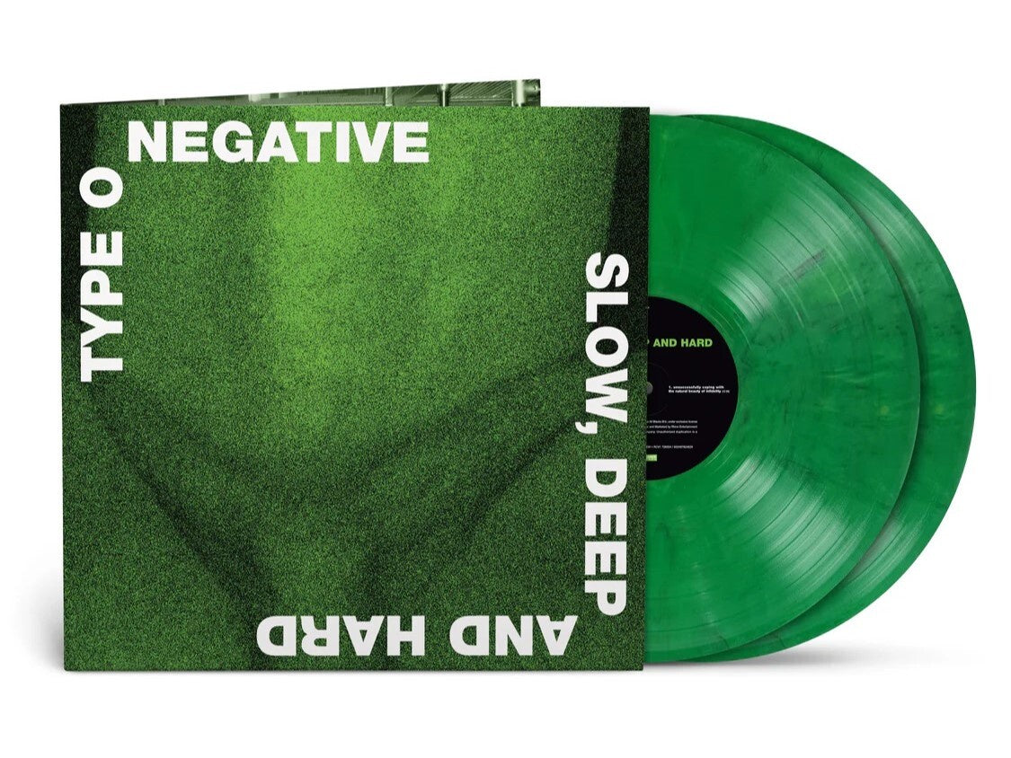 Type O Negative - Slow Deep & Hard Green & Black Marbled Vinyl 2LP