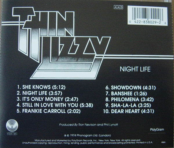 Thin Lizzy - Nightlife CD