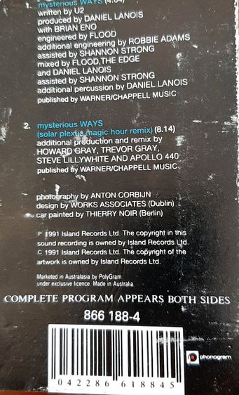 U2 - Mysterious Ways Cassette Single