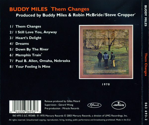 Buddy Miles - Them Changes (Remastered Digipak) CD