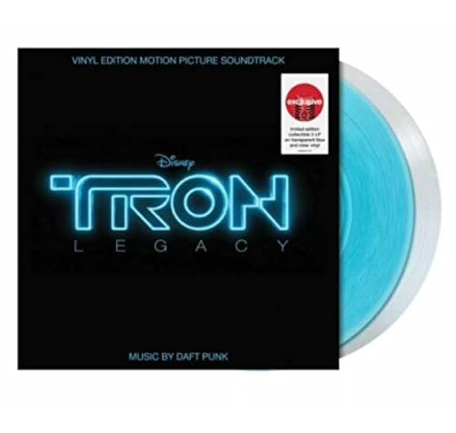 Soundtrack - TRON: Legacy (Music By Daft Punk) Transparent Blue / Clear Coloured Vinyl 2LP