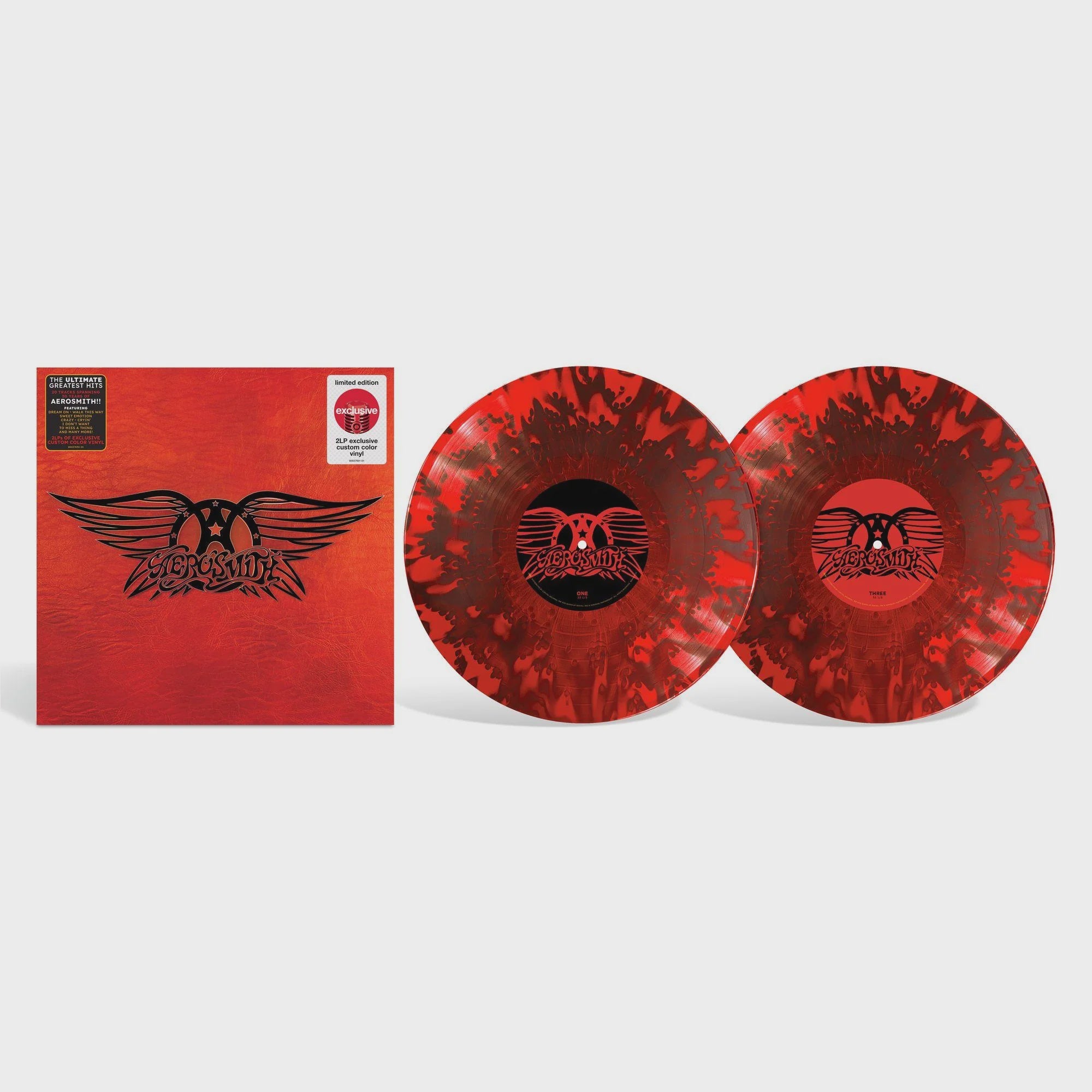 Aerosmith - Greatest Hits Red With Black Ghostly Coloured Vinyl 2LP
