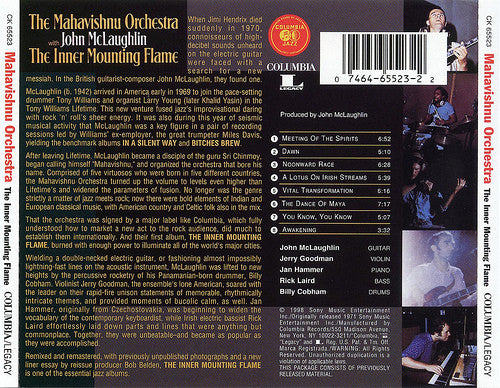 Mahavishnu Orchestra With John McLaughlin - The Inner Mounting Flame (Remastered & Remixed) CD