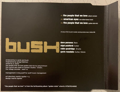 Bush - The People That We Love 3 Track CD Single