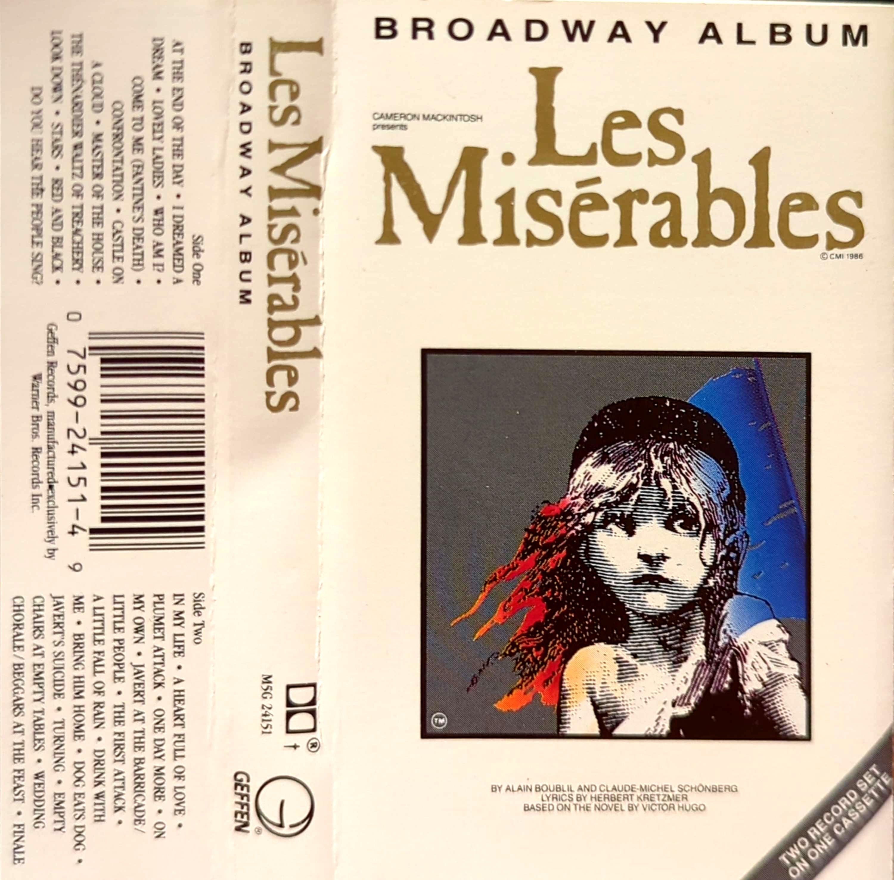 Soundtrack - Les Misérables Broadway Album Cassette Tape