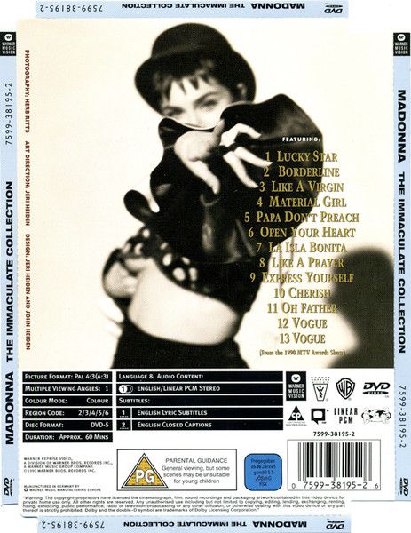 Madonna – The Immaculate Collection DVD (Super Jewel Case)