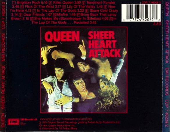 Queen - Sheer Heart Attack CD (1992 Reissue, Stereo)