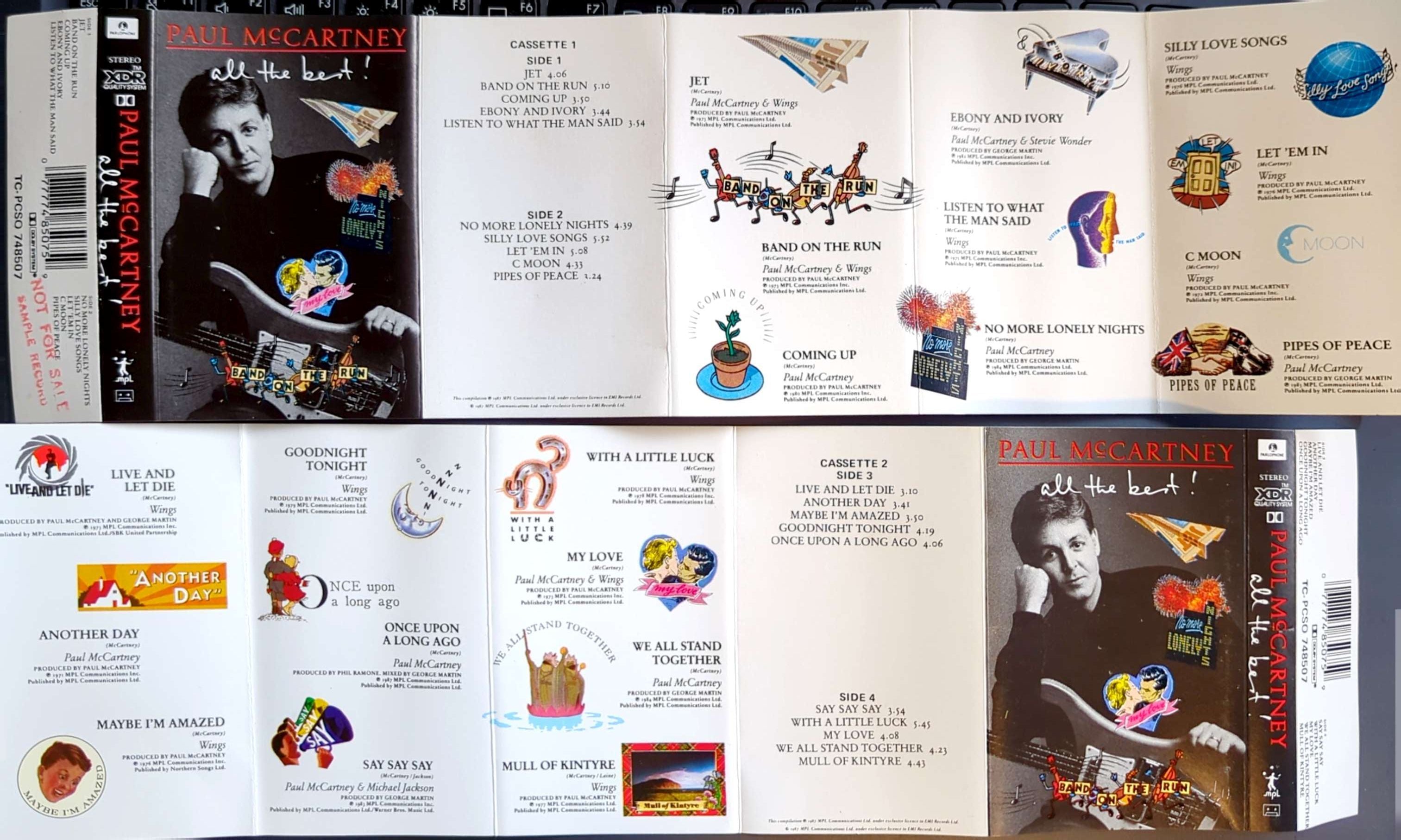 Paul McCartney - All The Best! 2 Cassette (Promo/Sample Double Cassette)