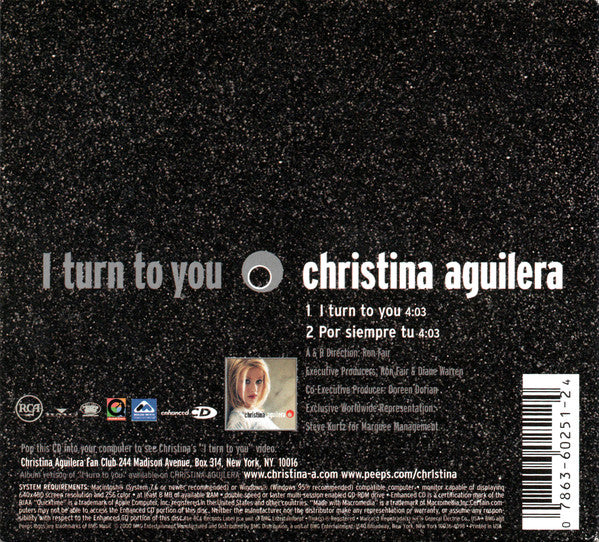 Christina Aguilera - I Turn To You 2 Track CD Single