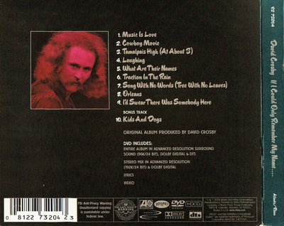 David Crosby – If I Could Only Remember My Name....  Deluxe Ed CD + DVD + Bonus Tracks