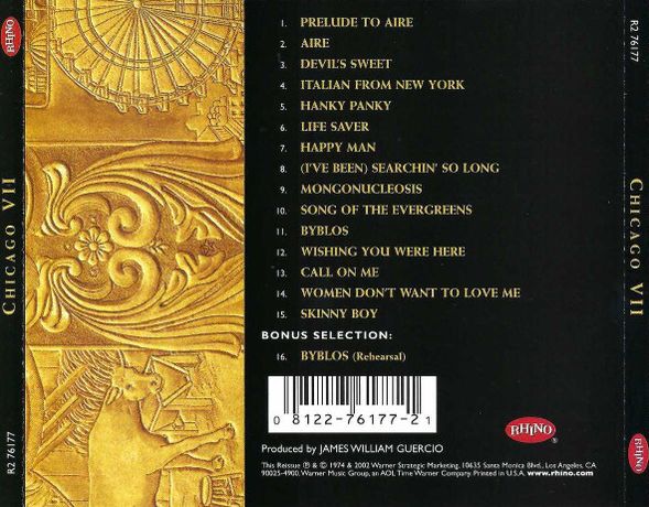 Chicago - Chicago VII (Remastered Ed + Bonus Track) CD