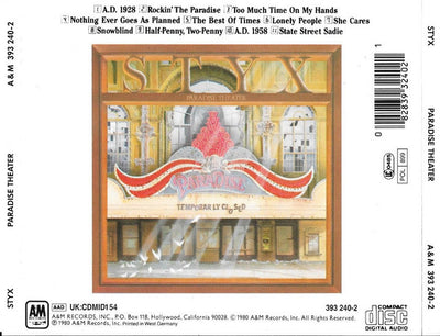 Styx – Paradise Theatre CD