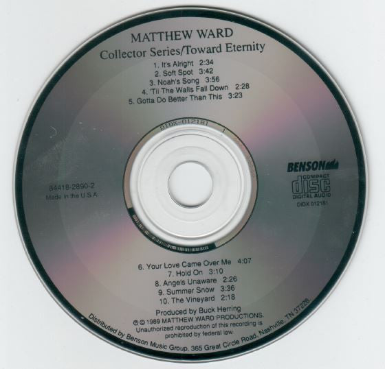 Matthew Ward  – Toward Eternity CD