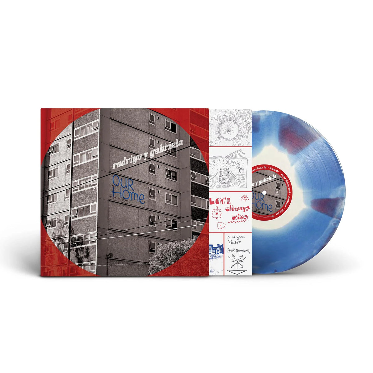 Rodrigo Y Gabriela - OurHome White On Blue On Red Triple Layer Coloured Vinyl LP
