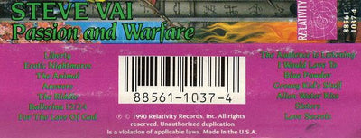 Steve Vai - Passion & Warfare Cassette