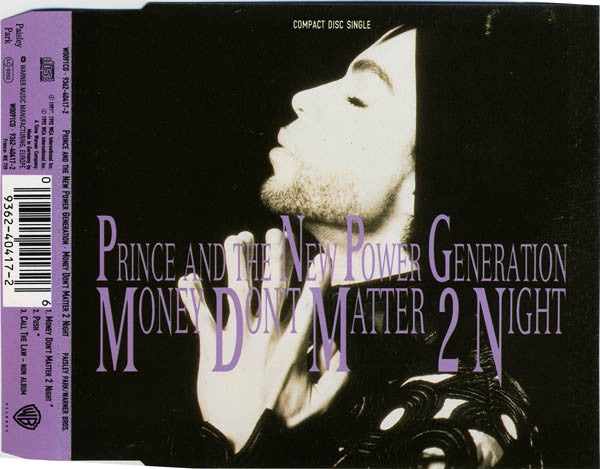 Prince & New Power Generation - Money Don't Matter 2 Night CD Single (New)