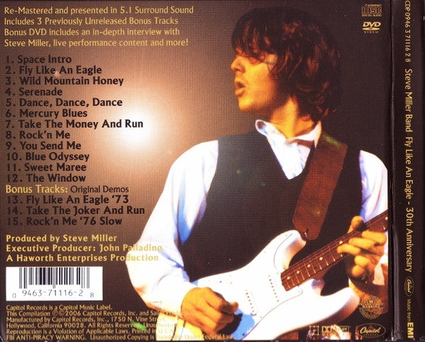 Steve Miller Band - Fly Like An Eagle 30th Anniversary CD + DVD + Bonus Tracks
