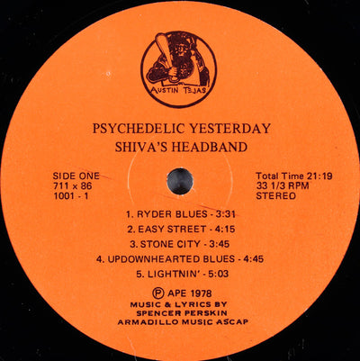Shiva's Headband - Psychedelic Yesterday Vinyl LP (Used)