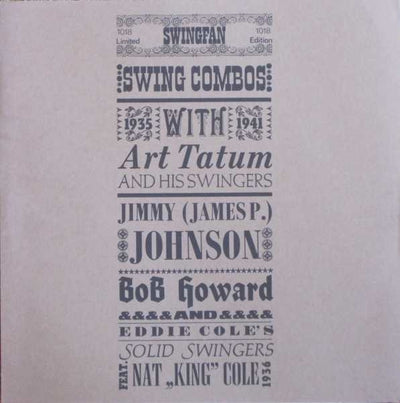 Various Artists - Swing Combos 1935 - 1941 Limited Edition Vinyl LP (Used)