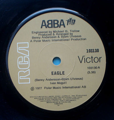 ABBA - Eagle / Thank You For The Music (Aust) 7" Vinyl Single (Used)