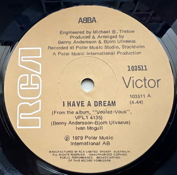 ABBA - I Have A Dream / Take A Chance On Me (Live Version) 7" Vinyl Single (Used)