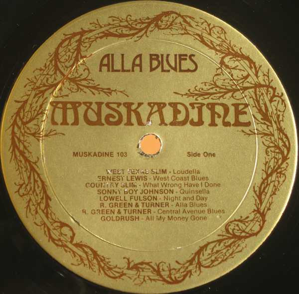 Various Artists - Alla Blues (Country Blues In California 1947-1954) Vinyl LP (Used)