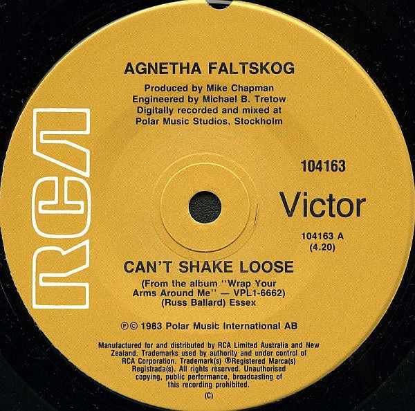 ABBA (Agnetha Fältskog) - Can't Shake Loose / Man 7" Vinyl Single (Used)