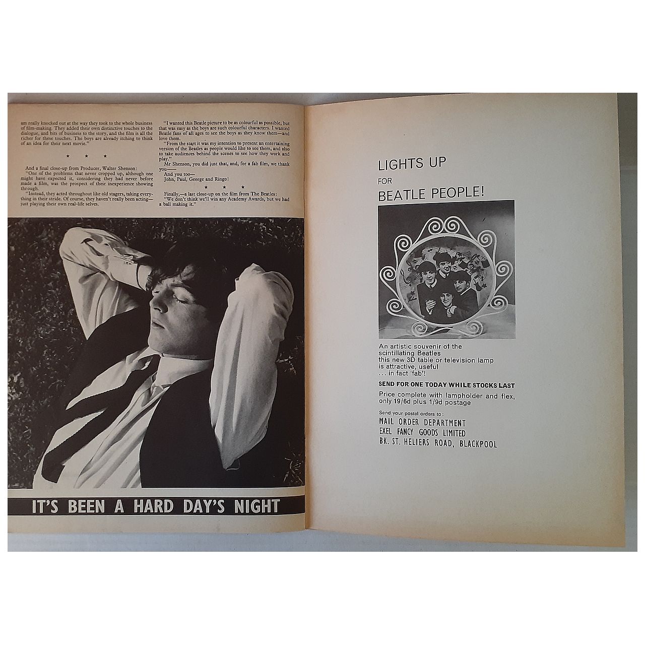 Beatles - Hard Day's Night 1964 Pictorial Souvenir Book