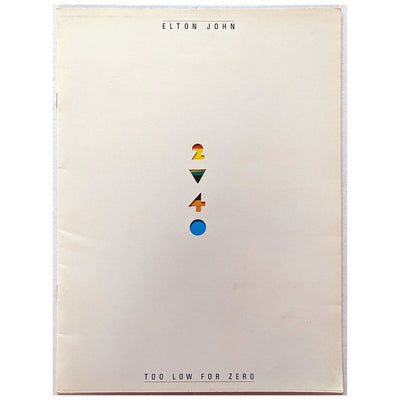 Elton John - Too Low For Zero 1984 Australian Concert Program