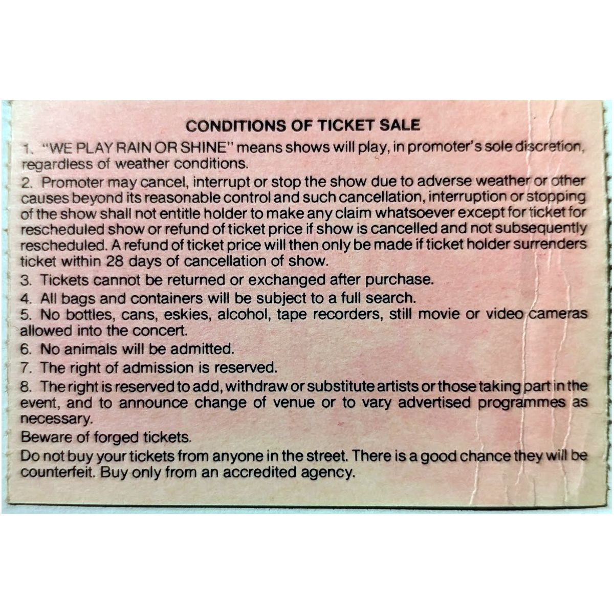 Bob Dylan - True Confessions With Tom Petty 1986 Original Vintage Concert Ticket