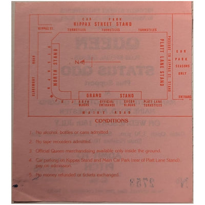 Queen - Magic Tour 1986 Original Vintage Concert Ticket