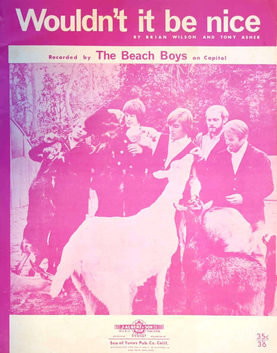 Beach Boys - Wouldn't It Be Nice 1968 Australian Sheet Music (Vintage)