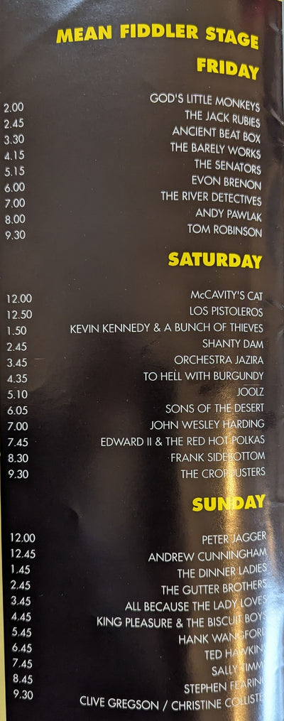 Readings Festival 1989 England Original Concert Tour Program
