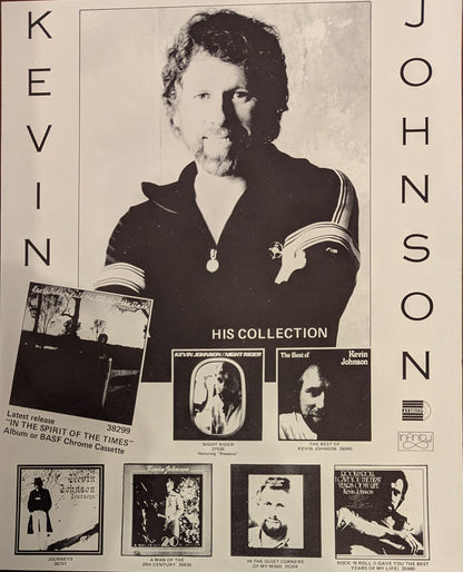 Kevin Johnson - An Evening With 1974 Australian Original Concert Tour Program