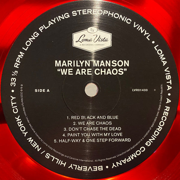 Marilyn Manson - We Are Chaos Limited Edition Red Transparent Coloured Vinyl LP (Used)
