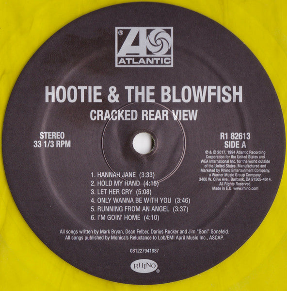 Hootie & Blowfish - Cracked Rear View Limited Edition Yellow/Black Swirl Coloured Vinyl LP (Used)