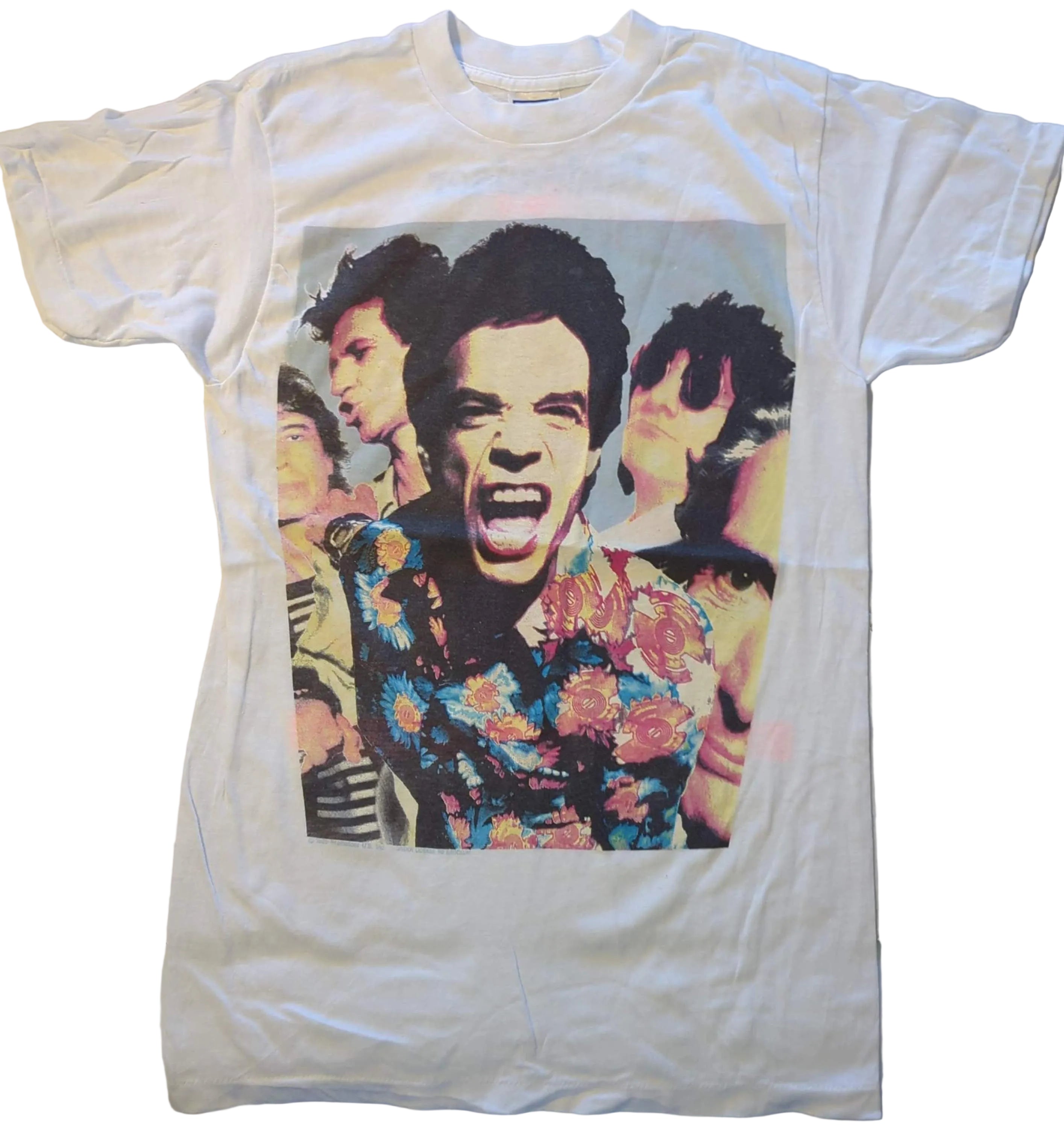 Rolling Stones - Budweiser Presents Steels Wheels North American Tour 1989 Original Vintage Concert T-Shirt White Size L (No Tag)