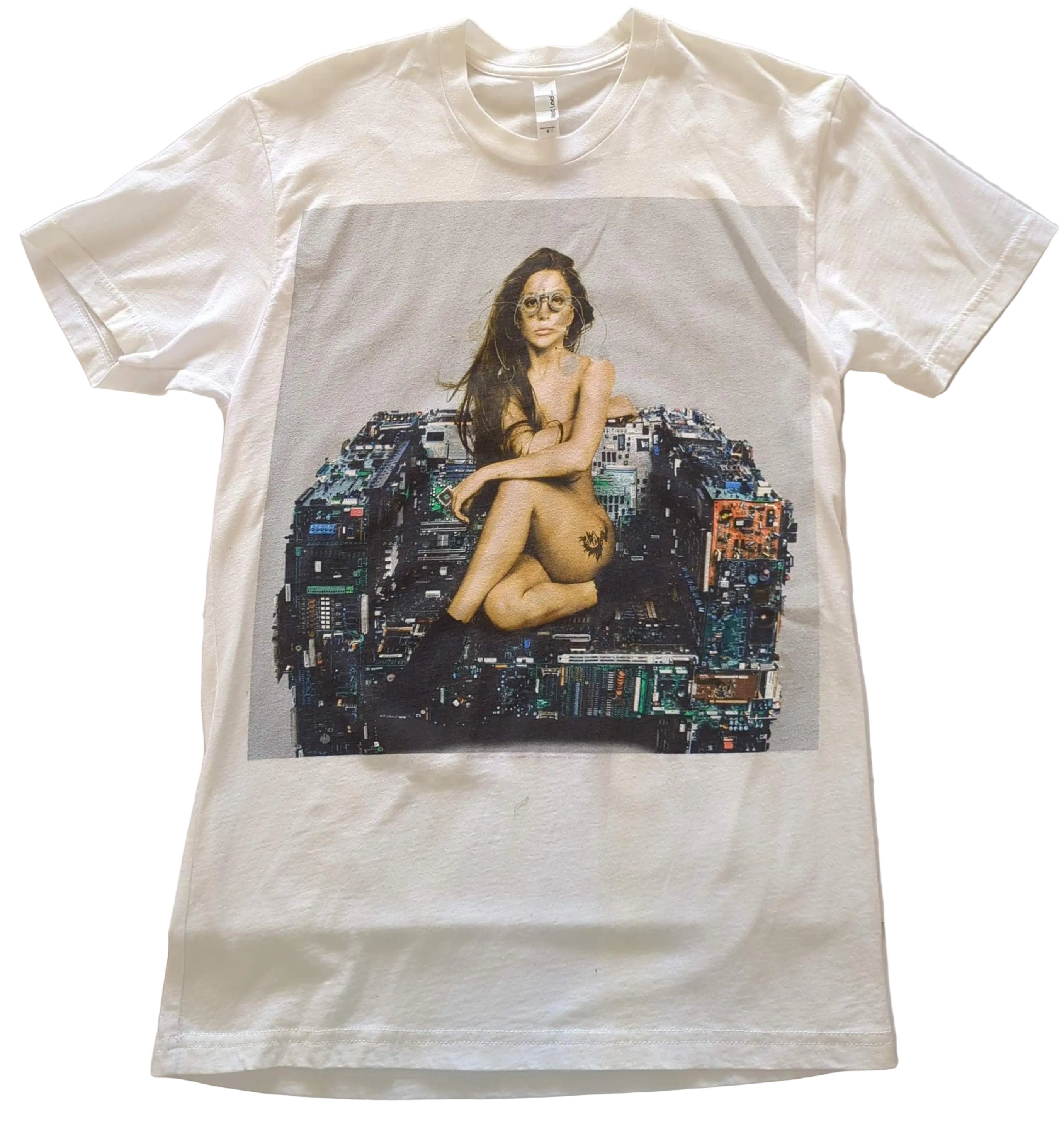 Lady Gaga - ArtRAVE: The Artpop Ball Tour 2014 Original Vintage Concert T-Shirt White Size S (Goggle Eyes))