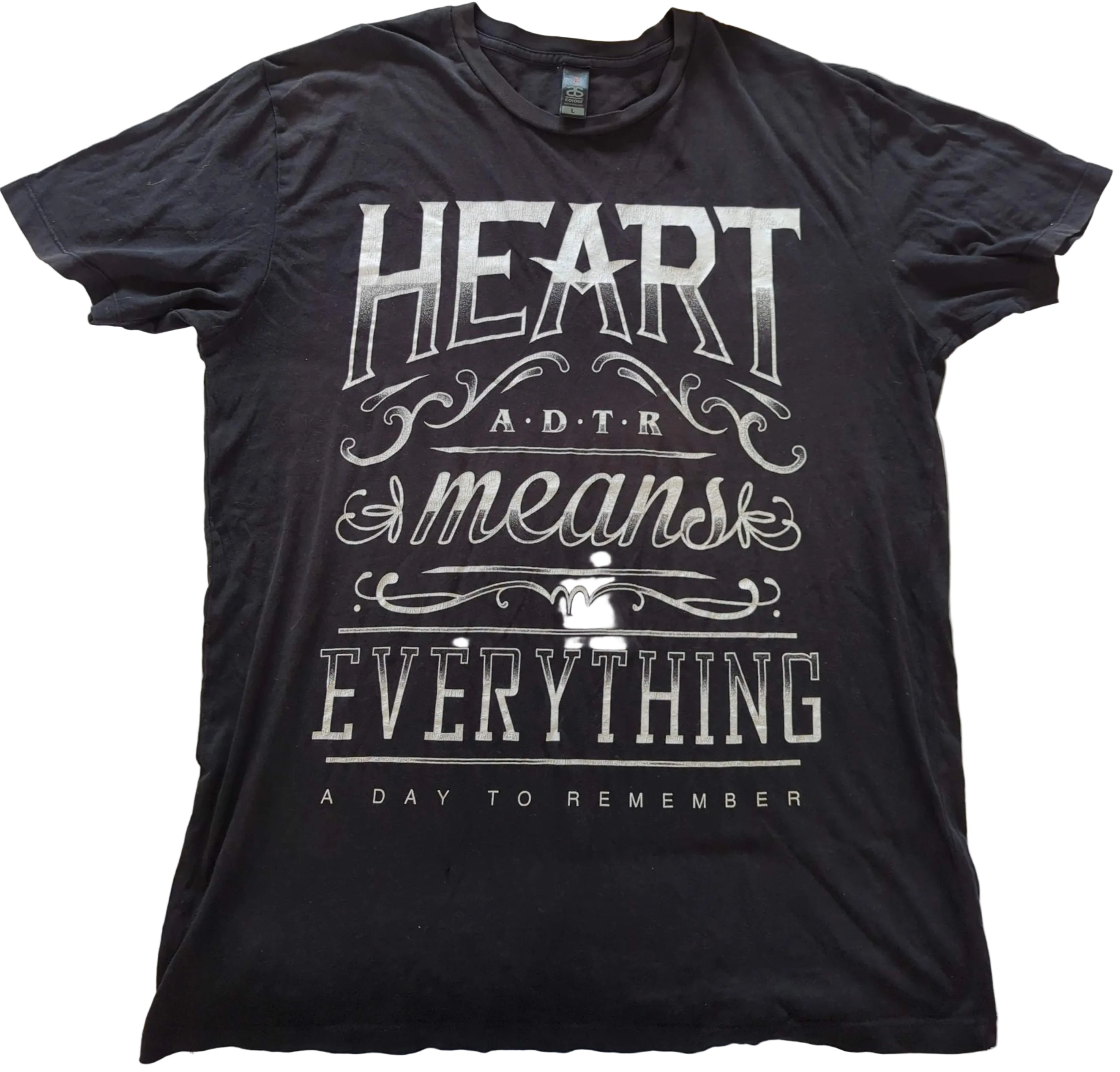 A Day To Remember - Heart Means Everything ADTR Vintage T-Shirt Black Size L