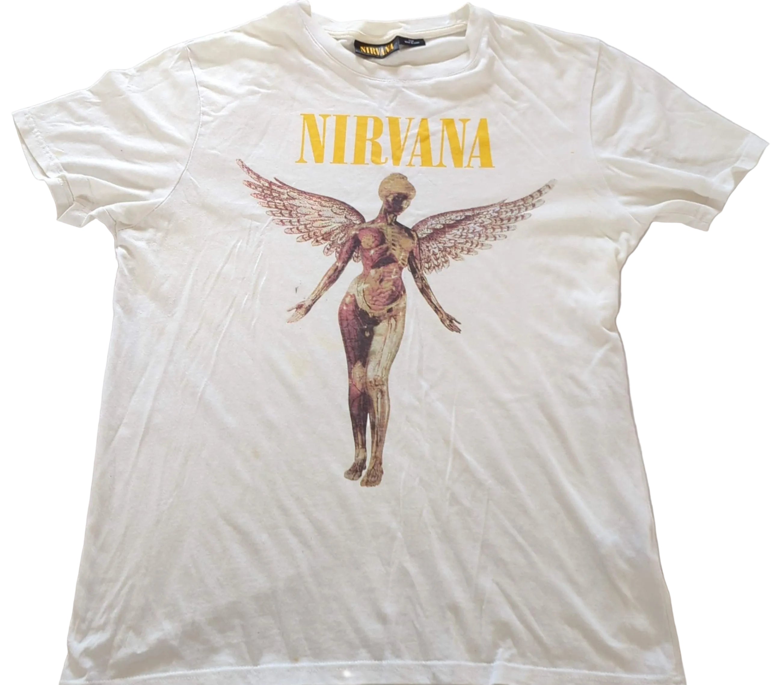 Nirvana - In Utero Original Vintage T-Shirt Cream Size S
