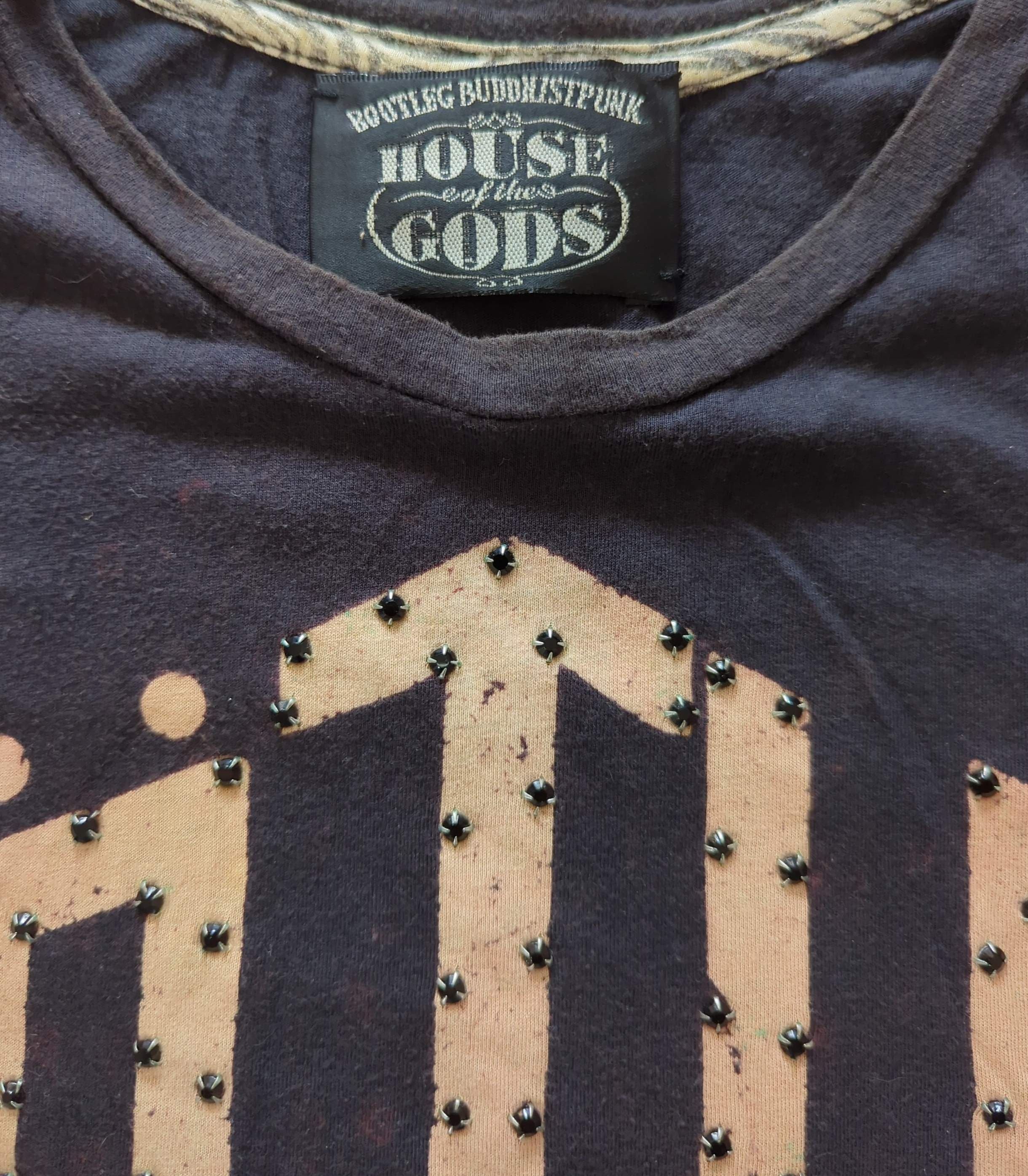 Motley Crue - Don't F**k With The Crue Vintage Bootleg Buddhist Punk Studded T-Shirt Charcoal Size M