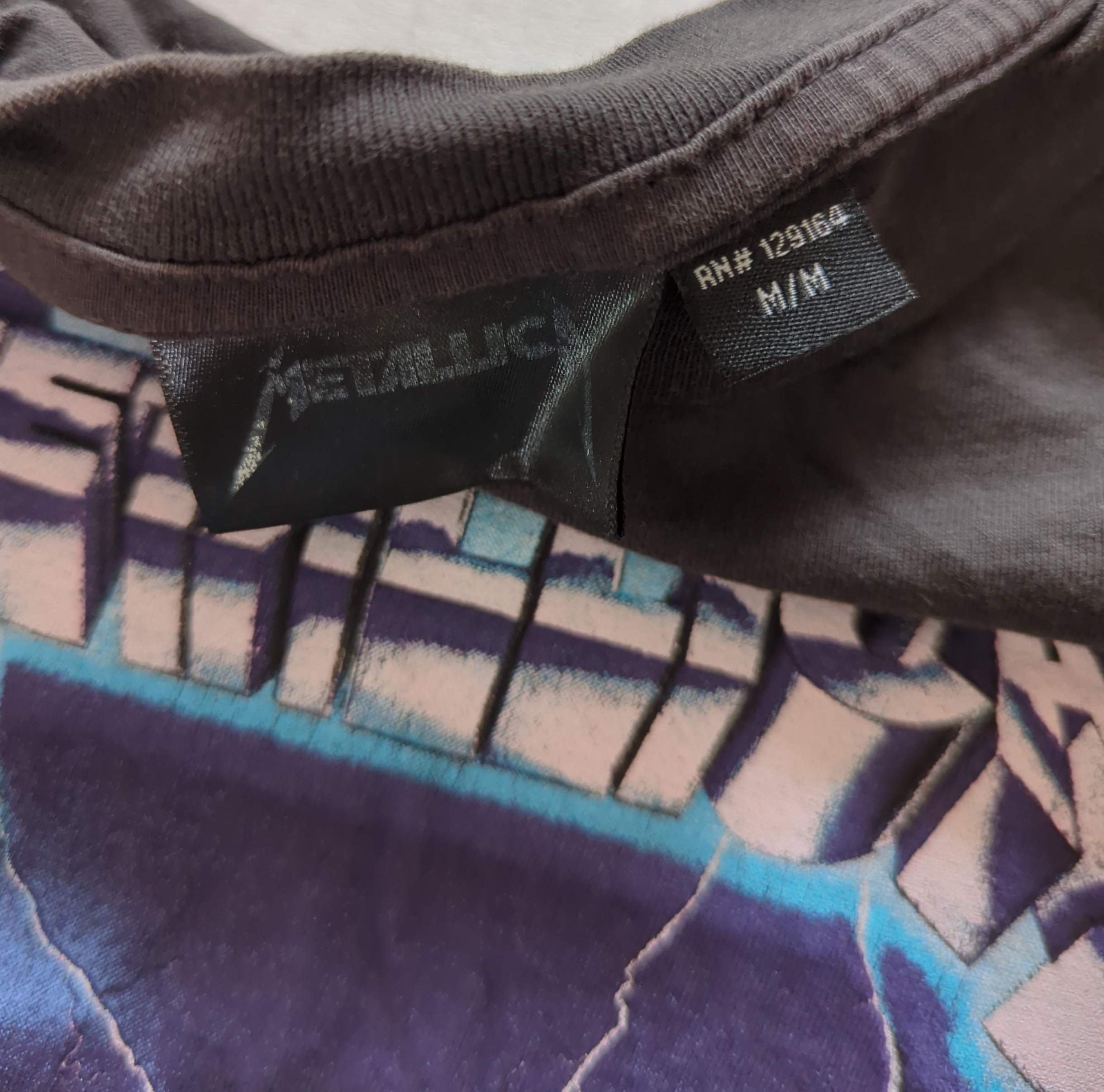 Metallica - Ride The Lightning Original Vintage Long Sleeve T-Shirt Black Size M